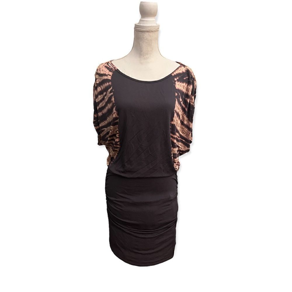 REVOLVE AKIKO DOLMAN SLEEVE TIE DYE TUNIC MINI DRESS S/M